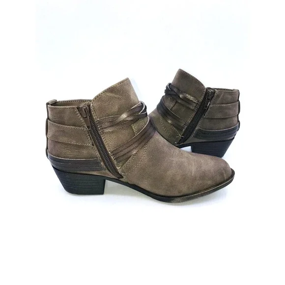 Madden Girl Barty Size Zipper Ankle Boots -Stone Pari, Size US 5M - Picture 9 of 10